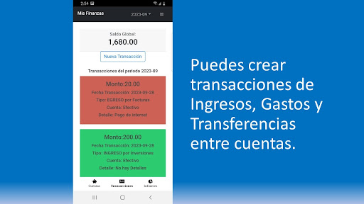 iFinanzas - Ingresos y Gastos Screen 3