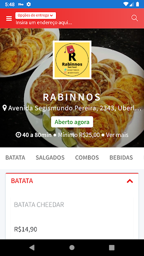 Android application Rabinnos Fast Food screenshort
