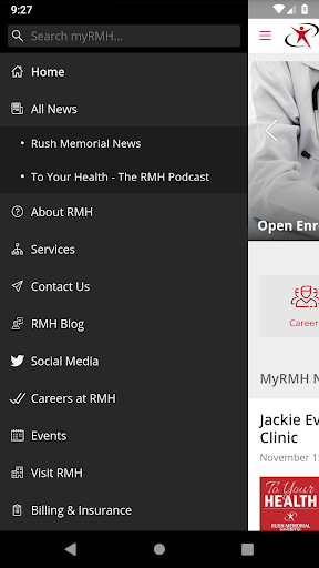 myRMH Screen 2
