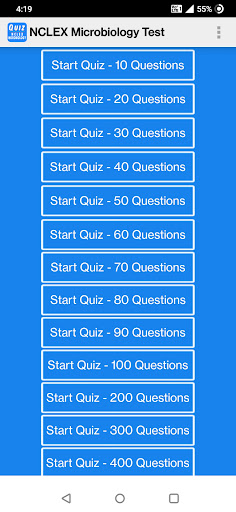 Android application NCLEX Microbiology screenshort