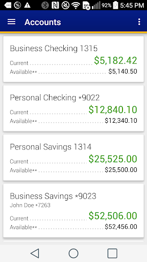 Android application Putnam County Bank screenshort