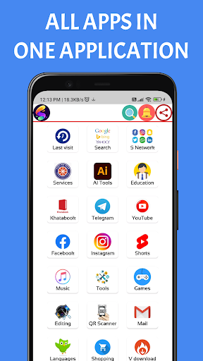 Android application Snowzo : All Social Media Apps screenshort
