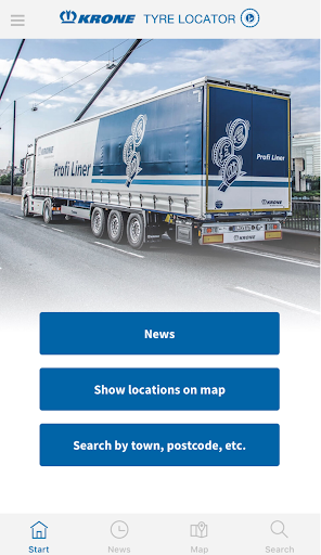 Android application KRONE Tyre Locator screenshort
