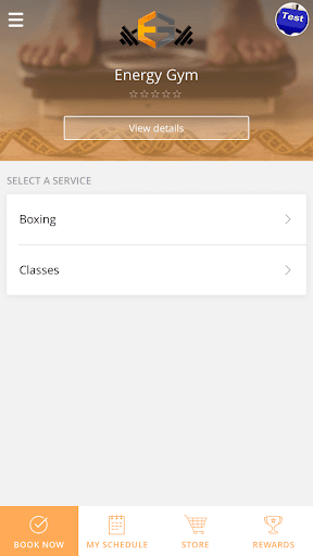 Android application Energy Gym screenshort