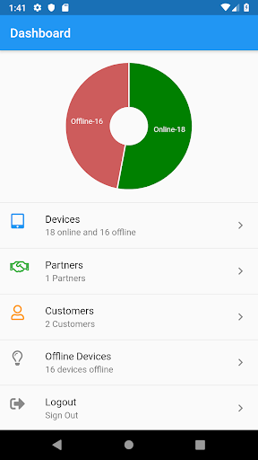 Android application TAMsys screenshort