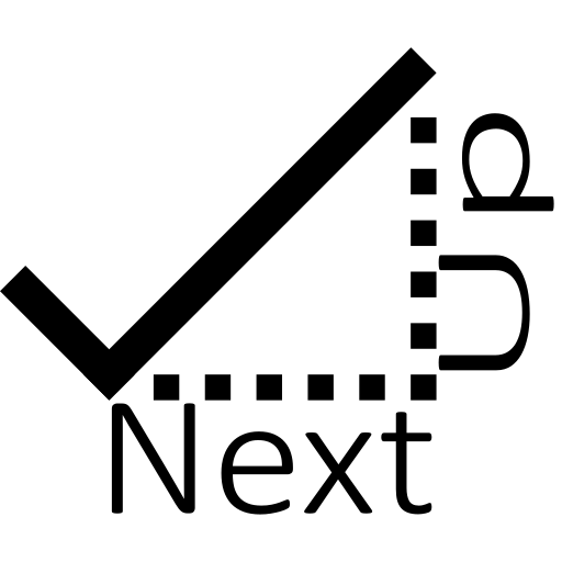 Next Up | Custom to-do list logo