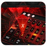 red mechanical keyboard hologram icon