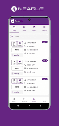 Nearle Admin Screen 3