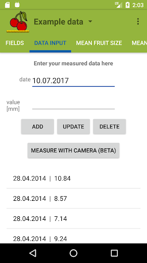 Android application Cherry Harvest Size screenshort
