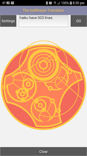 The Gallifreyan Translator Screen 3