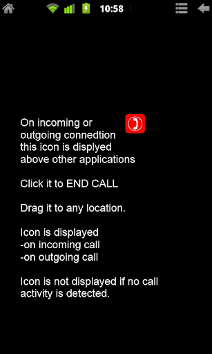 END CALL NOW button Screen 2