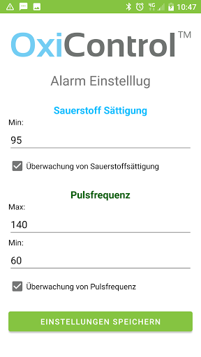 OxiControl Screen 2
