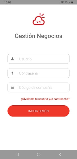 Android application Gestión Negocio screenshort