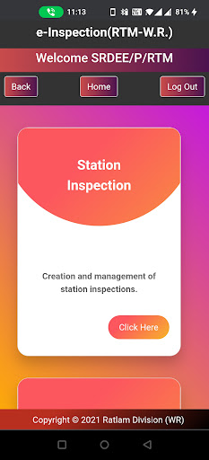 e-Inspection (RTM W.R.) Screen 2