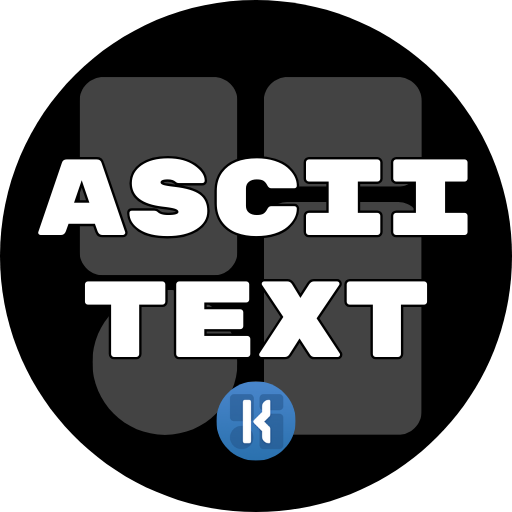 ASCII text Widget for KWGT logo
