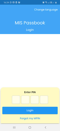 MIS Passbook Screen 3