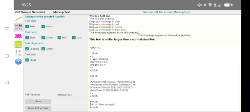 Pdf Sample Generator Screen 2