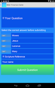 Bible Trivia Game Screenshot