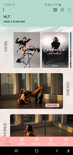 Android application GLAM screenshort