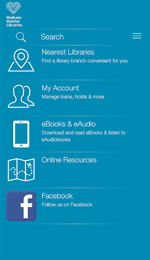 Android application Waikato District Libraries screenshort