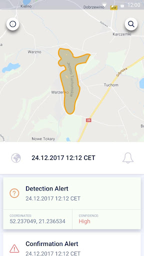Android application Sinice.pl - jeziora Kaszubskie screenshort