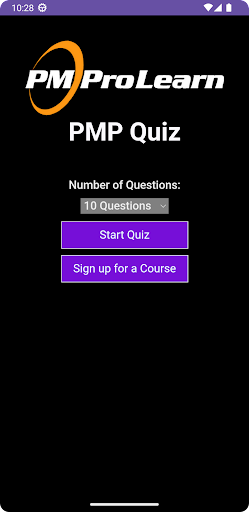 Android application ProQuiz - PMP screenshort