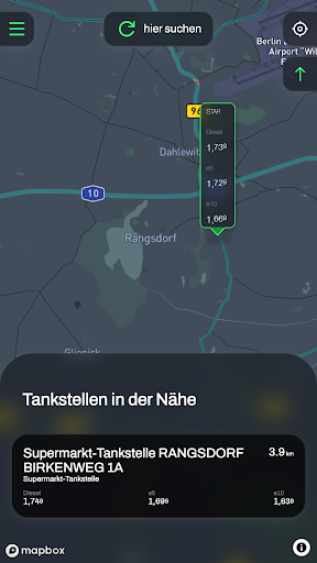Tanken Preisvergleich Screen 2