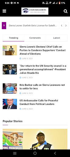 Android application EyeWitnessNewsSL screenshort