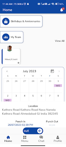 Android application The Address screenshort