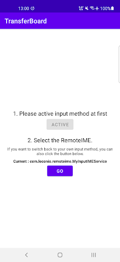 Android application TransferBoard screenshort
