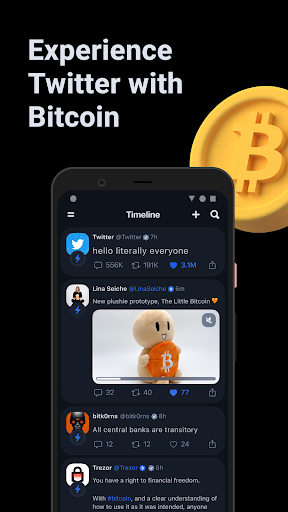 Android application Tweetoshi - Twitter & Bitcoin screenshort