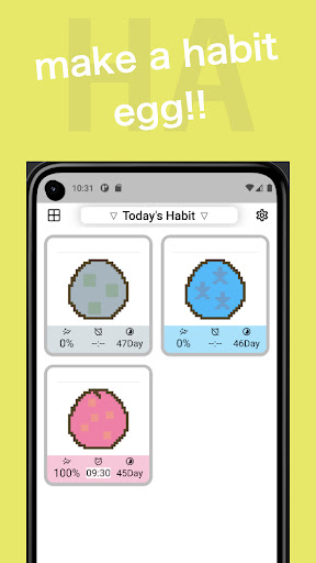 Android application Habit Eggs screenshort