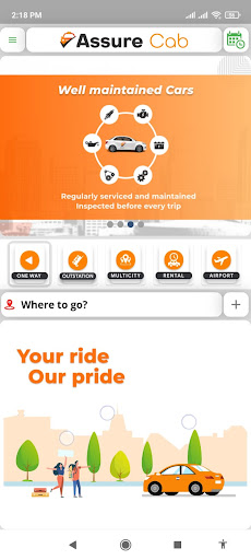 Assure Cab - Oneway Inter City Screen 2