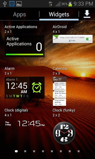 Desert Sunset Live Wallpaper