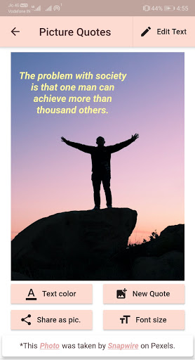 Android application Life Changing Quotes screenshort