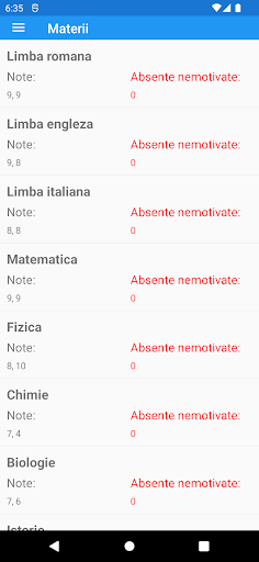 Android application Scoalanoua screenshort