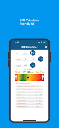 Android application BMI Calculator - Healthy & Fit screenshort