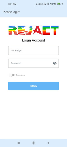 RejAct Screen 2