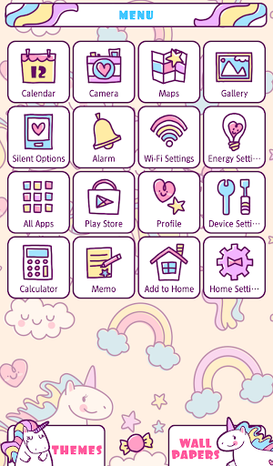 Endearing Unicorns Theme Screen 2