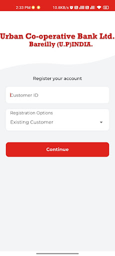 Android application Bareilly Urban Coop Bank App screenshort