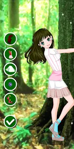 Anime Girl Forest Trip