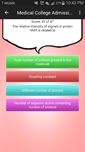 Medical College Admission Test Screen 2