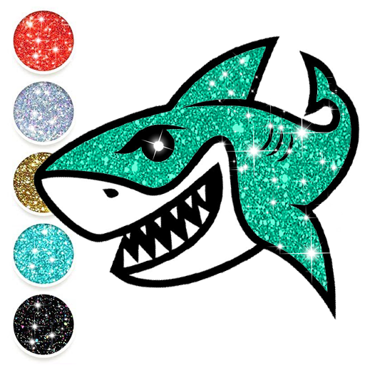 Baby Shark Glitter Coloring  Icon