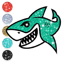 Baby Shark Coloring Book Glitter