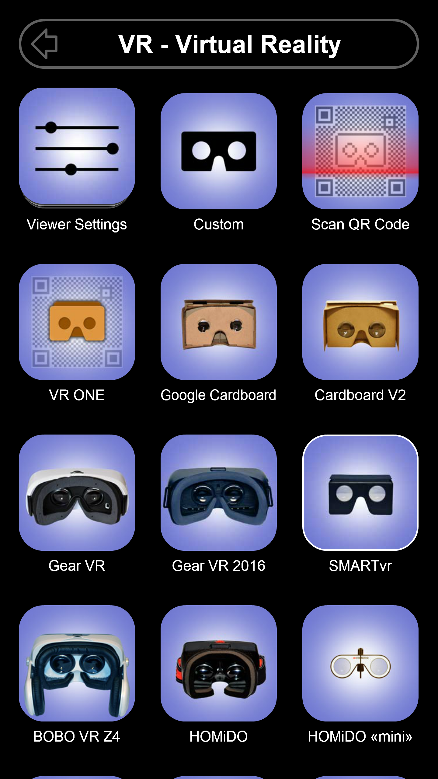 Android application Sites in VR screenshort