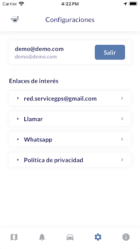 RED SERVICE GPS Screen 3