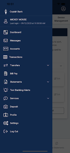 Copiah Bank Mobile Banking Screen 2