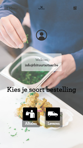 Android application Frituur Tartaar screenshort