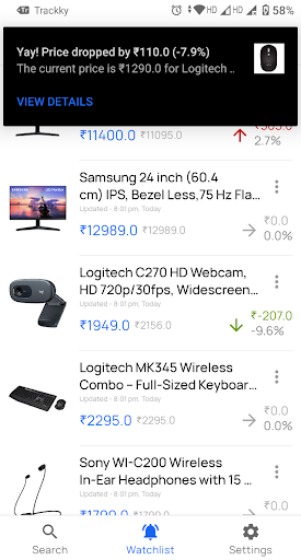Trackky - Amazon price tracker Screen 2