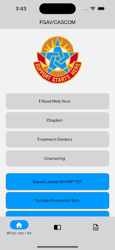 Android application WeCare, CASCOM screenshort